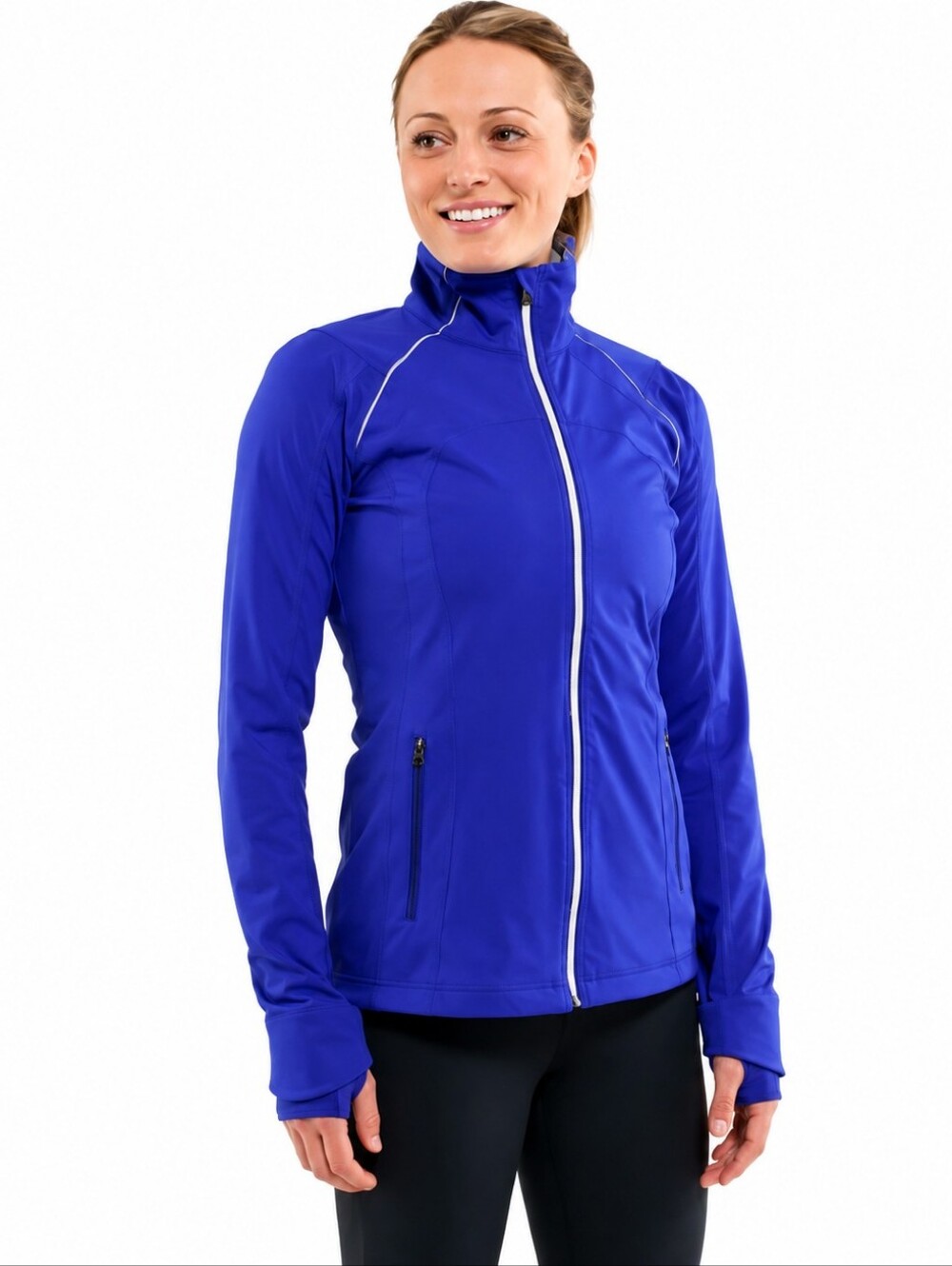 Lululemon Run Stay On Course Jacket Women’s Size 8 Blue Full Zip Running